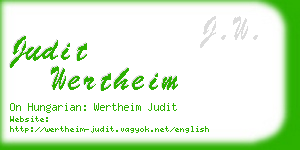 judit wertheim business card